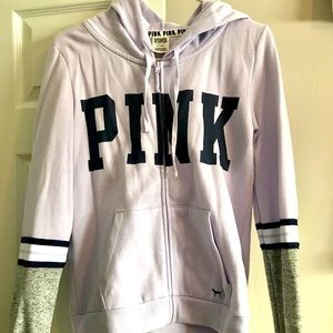 PINK Purple zip up hoodie.